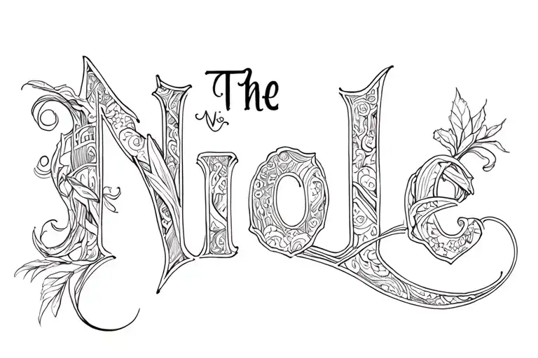 The Name Nicole tattoo design idea
