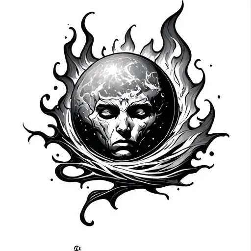 little fire, decendant of mars, flowing waters tattoo design idea