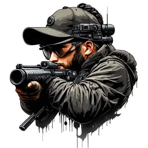 sniper tattoo design idea