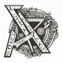 Roman numeral one with the name Anthony on it  tattoo design idea