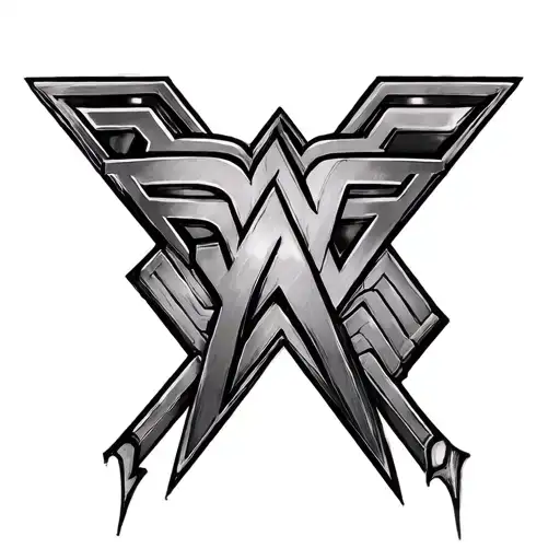 mix superman logo and wonder woman logo tattoo design idea