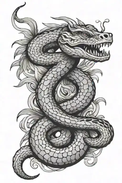 Armoured Snake Half Sleeve tattoo design idea