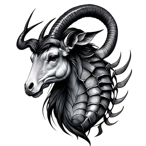 Capricorn Scorpio and Taurus zodiac sign tattoo design idea