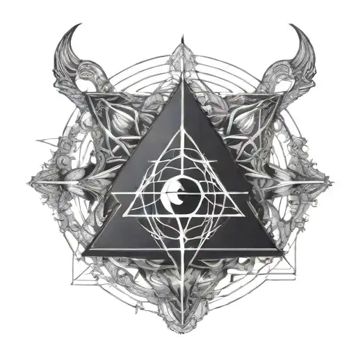 Gothic eye with eyeline tattoo design idea