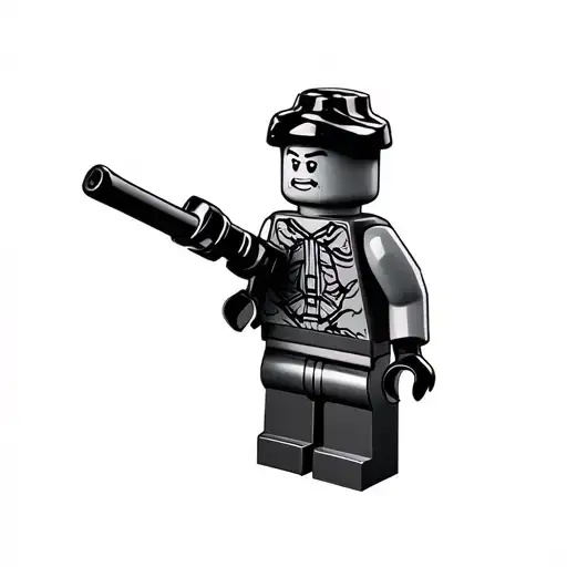 lego man tattoo design idea