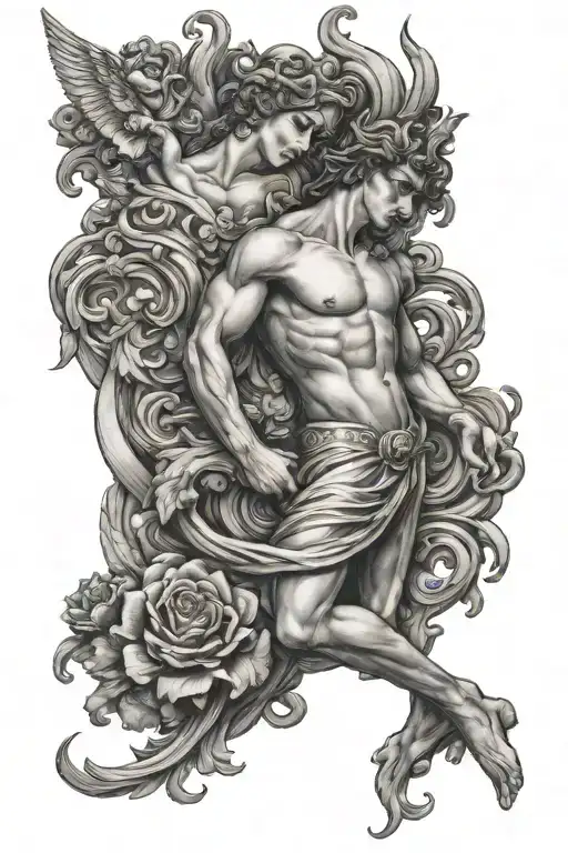 eros god of love you tattoo design idea