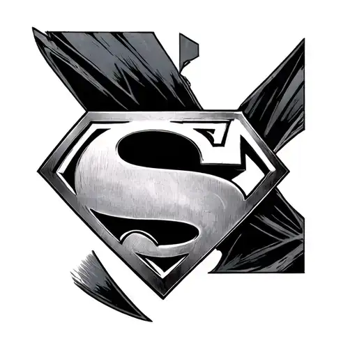 Superman logo tattoo design idea