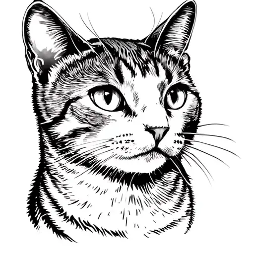 Cat Memorial tattoo design idea