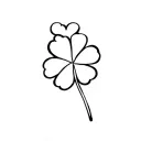 5 leaf clover tattoo design idea
