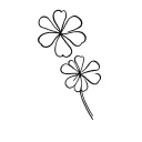 5 leaf clover tattoo design idea