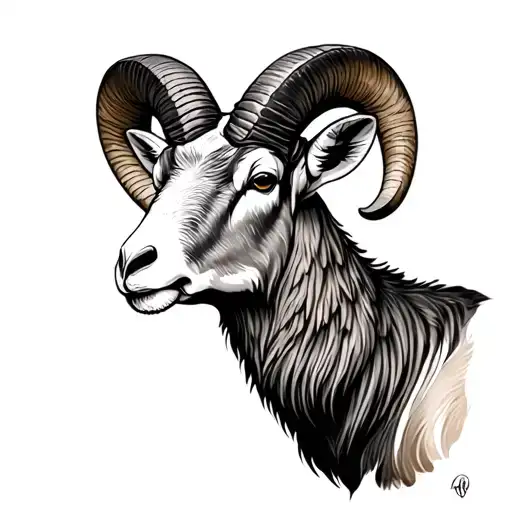 Bighorn Sheep tattoo design idea