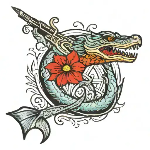 Draco ak47 tattoo design idea