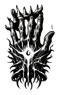 Healing Hand symbol tattoo design idea