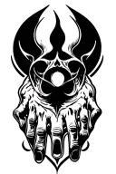 Healing Hand symbol tattoo design idea