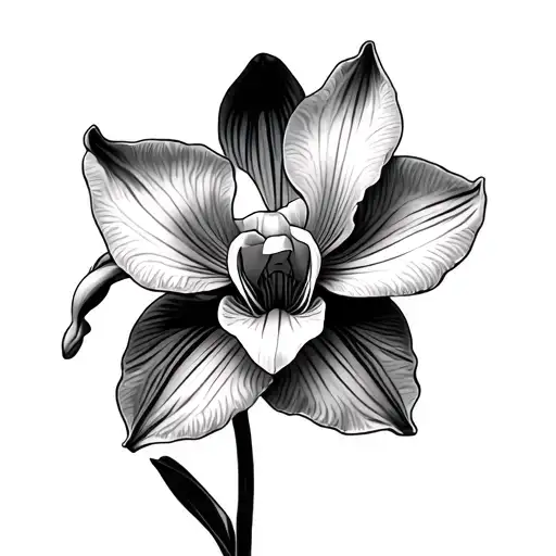 cattleya orchid flowers tattoo design idea