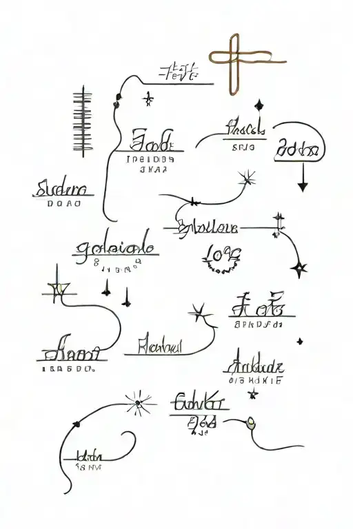 list of memorable dates arranged tattoo design idea