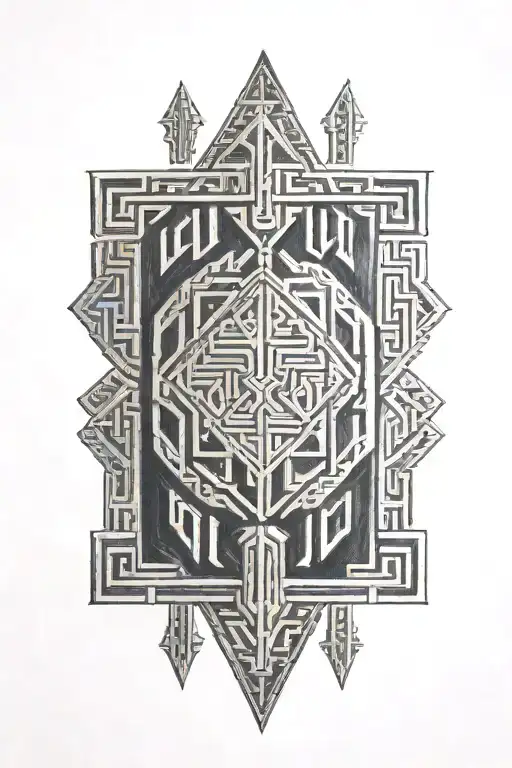 Sumerian cuneiform tattoo design idea
