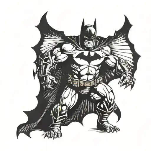 Batman apes standing tattoo design idea