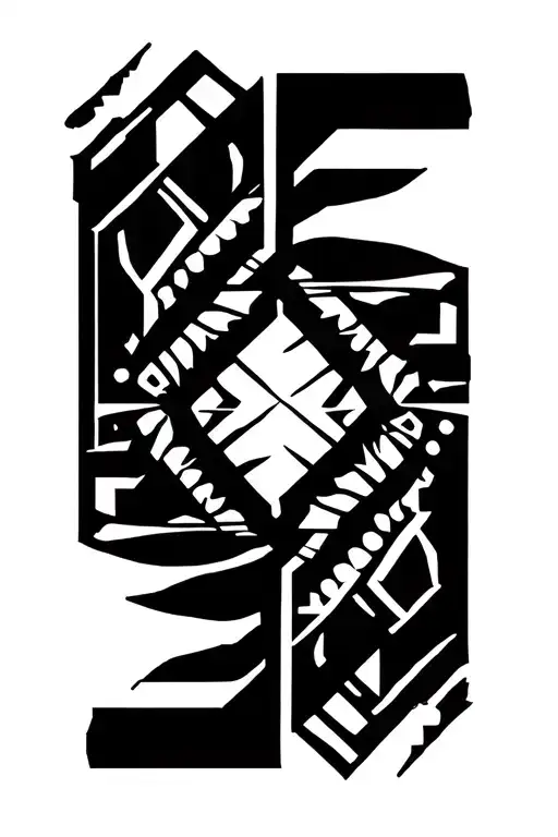 arm band manly Arab tribal sleeve tattoo design idea