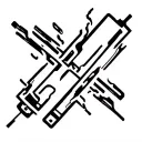 welding torch intertwined tattoo design idea