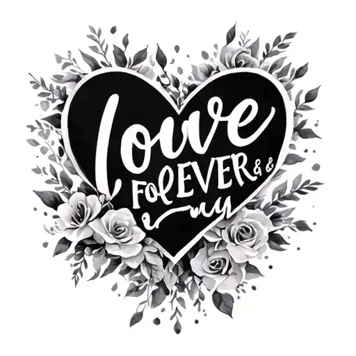 love forever & always tattoo design idea