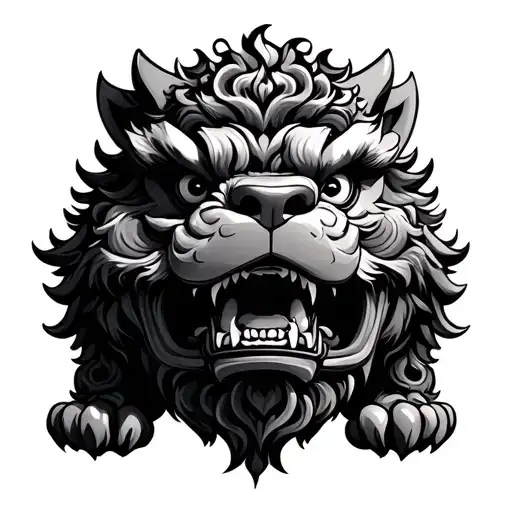 Foo Dog tattoo design idea
