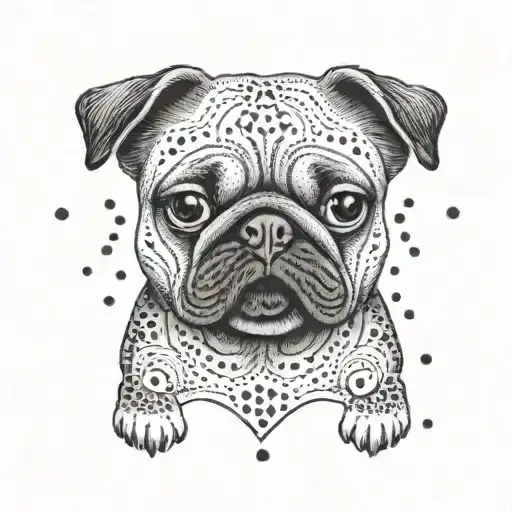 lil pickles da pug tattoo design idea