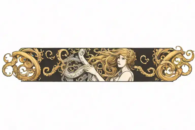 tentacles wrapping gustave dore style tattoo design idea