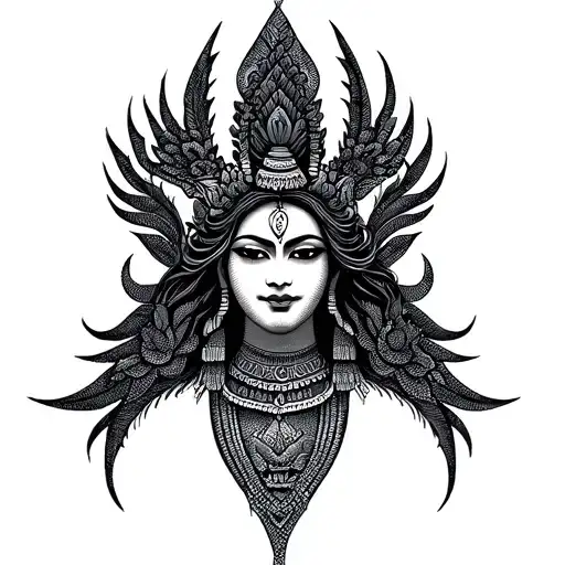 Nyai Indonesia God Symbol in Alchemy tattoo design idea