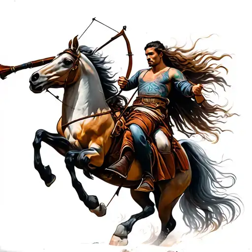 Centaur Archer riding tattoo design idea