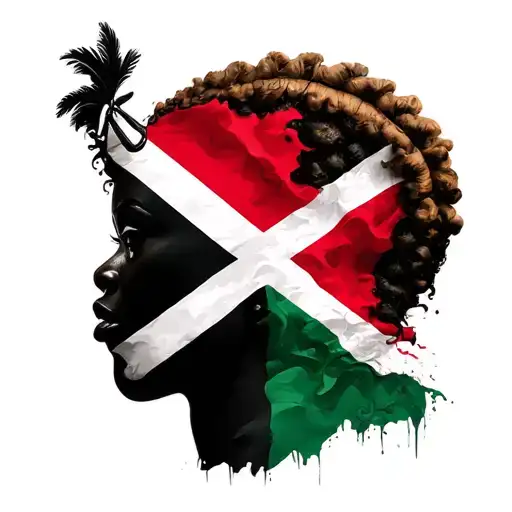 Nigerian Tattoo and incorporate Trinidad and Tobago Flag tattoo design idea