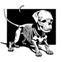 Skeleton Dog tattoo design idea