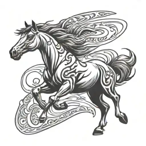 Mustang logo tattoo design idea