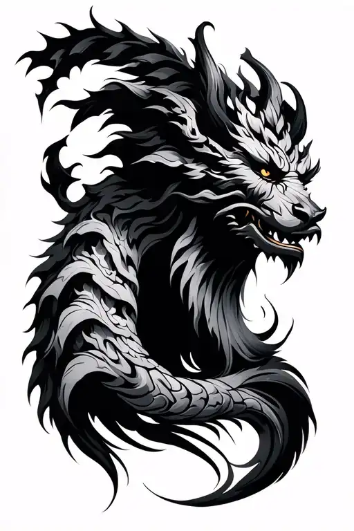 Rahu tattoo design idea