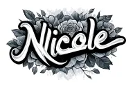 "Nicole" sky tattoo design idea