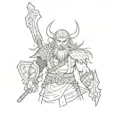 viking hunter x hunter tattoo design idea