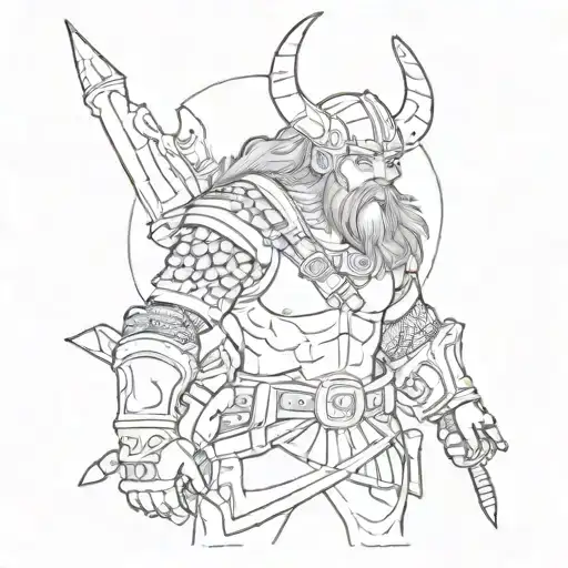 viking hunter x hunter tattoo design idea