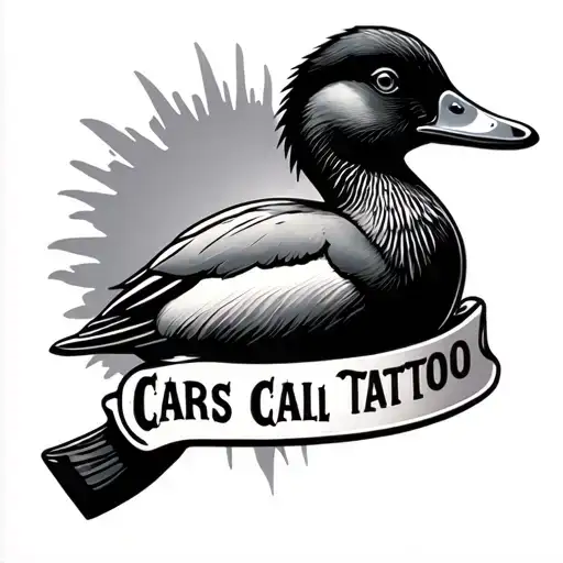 duck call and name carson tattoo design idea