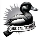 duck call and name carson tattoo design idea