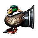 duck call and name carson tattoo design idea