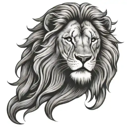 cross lion jesus christ tattoo design idea