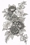 birth flowers August, May, February, March birth flowers tattoo design idea