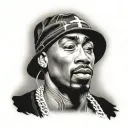 2pac tattoo design idea