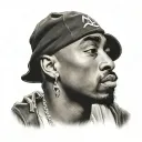 2pac tattoo design idea