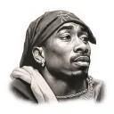 2pac tattoo design idea