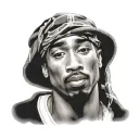 2pac tattoo design idea