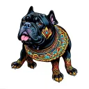 cane corso alebrije tattoo design idea