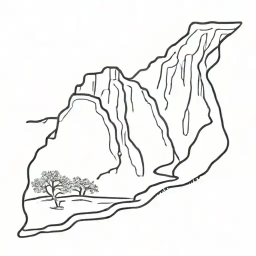 lost mine trail big bend national park tattoo design idea