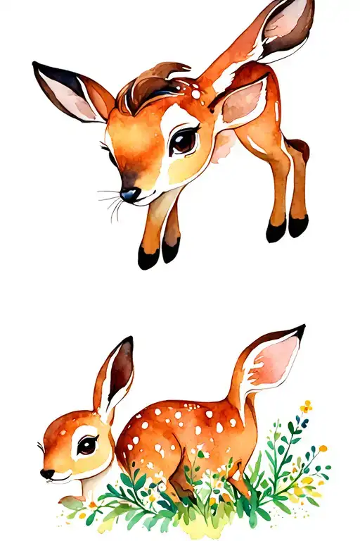 Bambi and thumper  tattoo design idea