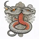 king cobra emerging tattoo design idea
